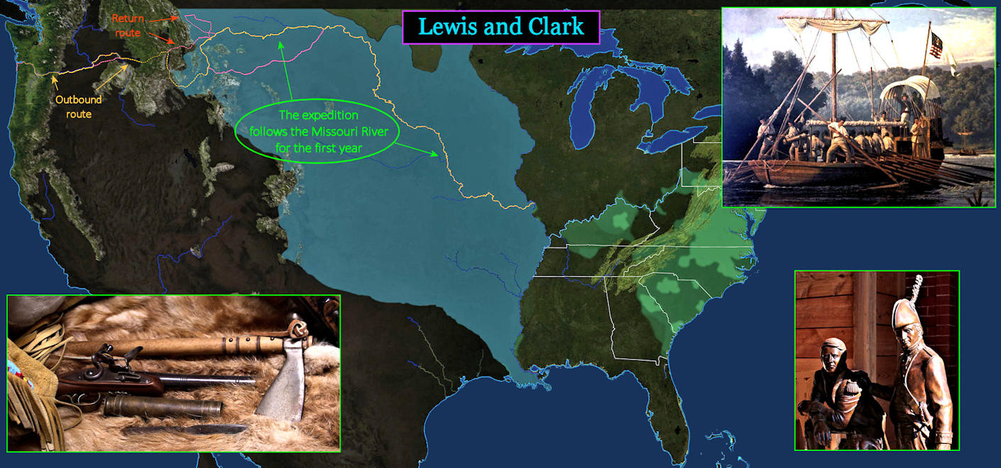 Lewis and Clark, 1804 map